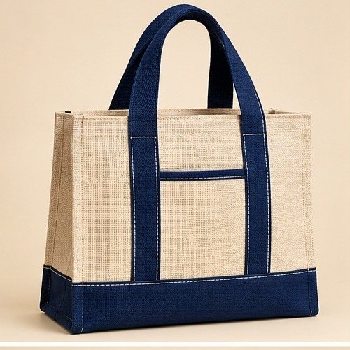 Navy Contrast Base Utility Tote