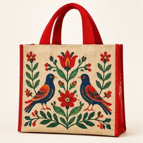 Citrus Print Mini Tote - Folk Birds