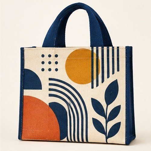 Citrus Print Mini Tote - Modern Geometry
