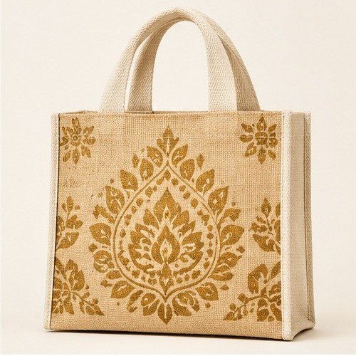Tropical Floral Tote - Golden Mandala